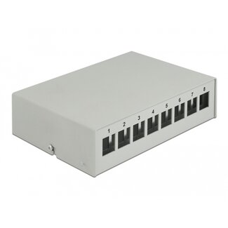 DeLOCK Delock Keystone Patch Panel 8 Port grey