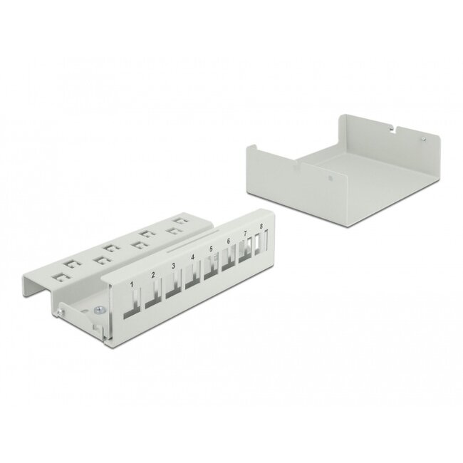 Delock Keystone Patch Panel 8 Port grey