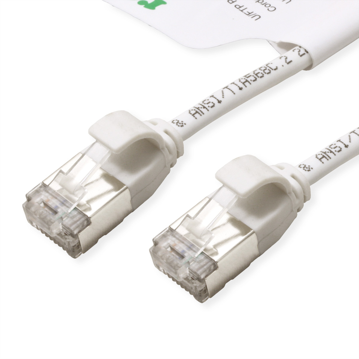 Roline ROLINE GREEN U/FTP dunne patchkabel Cat6A/Class EA, wit, 0.5m