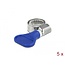 Delock Butterfly Hose Clamp stainless steel 400 SS 10 - 16 mm 5 pieces blue