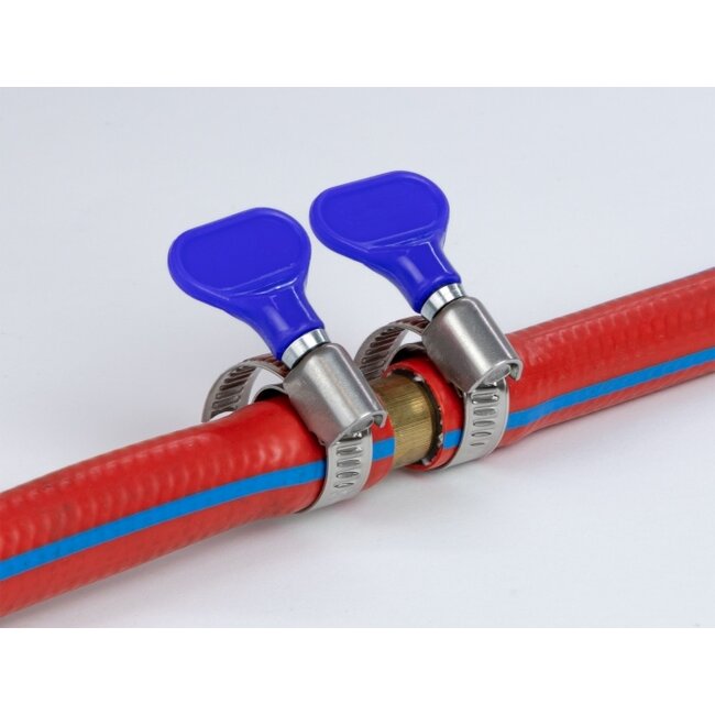 Delock Butterfly Hose Clamp stainless steel 400 SS 10 - 16 mm 5 pieces blue