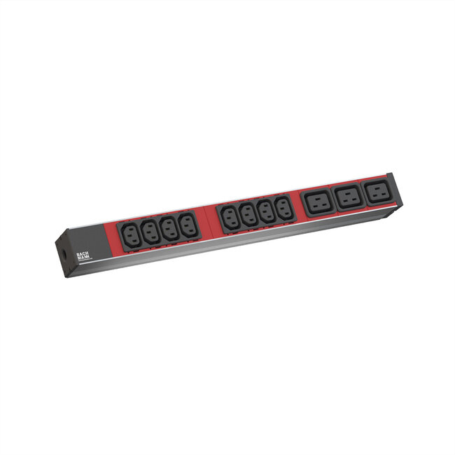BACHMANN IT PDU ALU 1HE 8x C13 3x C19, stroomkabel met C20 stekker