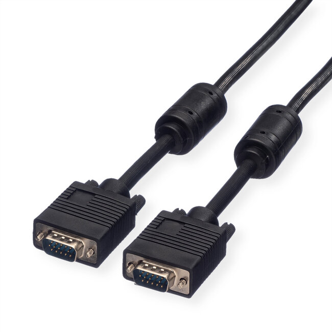 ROLINE HQ VGA kabel HD15 M/M met ferrietkern, 2 m