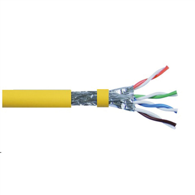 ROLINE S/FTP (PiMF) kabel, Cat.8 (Klasse I), massieve draad, AWG22, LSOH, 100 m
