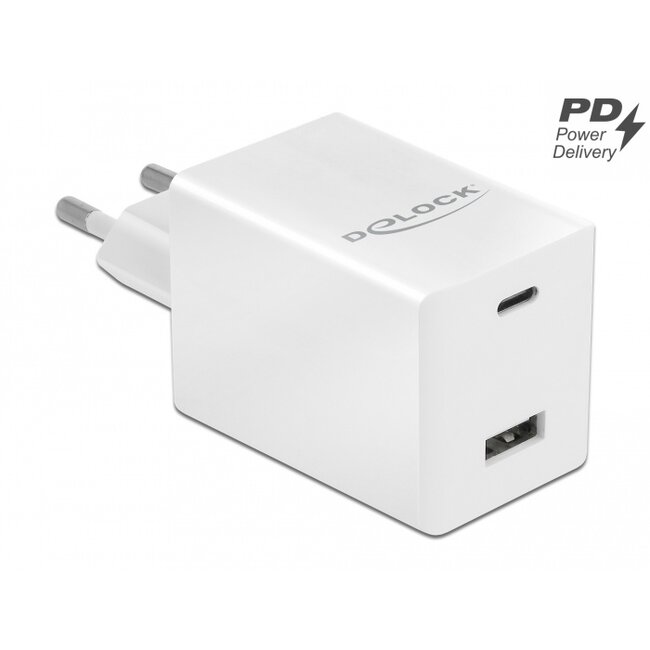 Delock USB Charger USB Type-C™ PD 3.0 and USB Type-A with 48 W