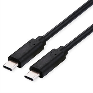 Value VALUE USB4 Gen3x2 Kabel, C-C, M/M, 40Gbit/s, 100W , zwart, 0,8 m