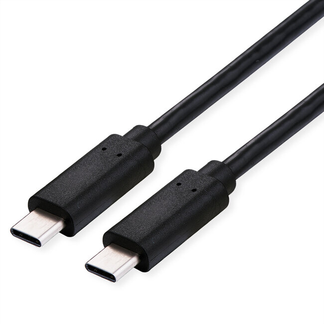 VALUE USB4 Gen3x2 Kabel, C-C, M/M, 40Gbit/s, 100W , zwart, 0,8 m