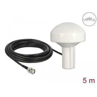 Navilock Navilock GNSS GALILEO GPS QZSS Marine Antenna 1575 MHz BNC male 28 dBi directional with connection cable RG-58 U 5 m outdoor white
