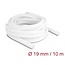 Delock Braided Sleeve self-closing 10 m x 19 mm white