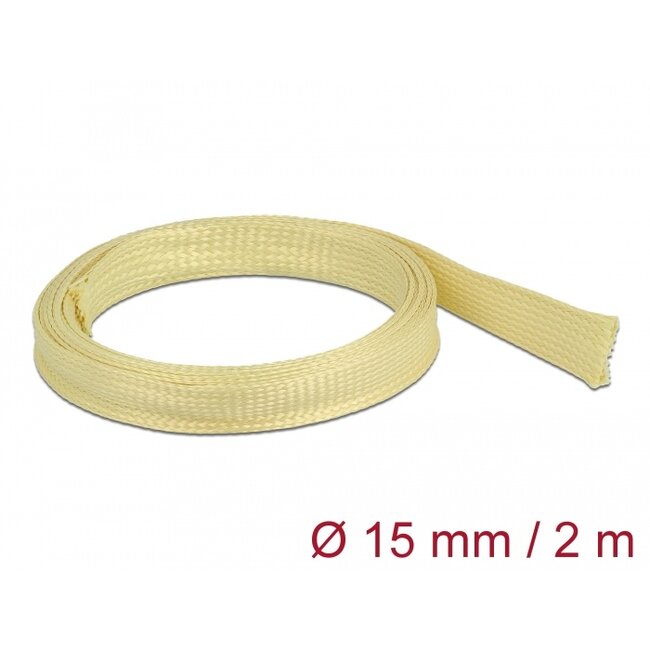 Delock Braided Sleeve made of aramid fibers 2 m x 15 mm