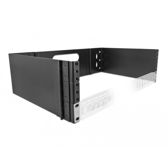 Delock 19″ Wall Mount Rack 3U foldable black