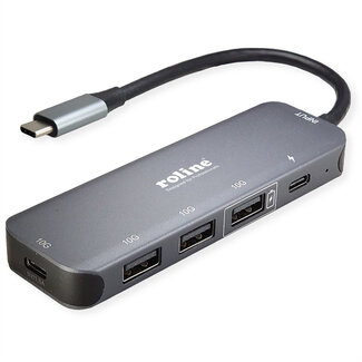 Roline ROLINE USB 3.2 Gen 2 Hub, 4-voudig, Type-C aansluitkabel