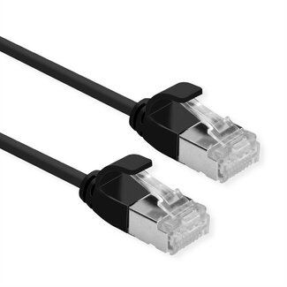 Roline ROLINE F/UTP DataCenter Patchkabel Cat.6A (Class EA), LSOH, extra dun, zwart, 5 m