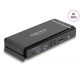 DeLOCK Delock DisplayPort 1.4 KVM Switch 8K 60 Hz with USB 5 Gbps and Audio
