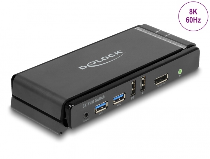 DeLOCK DP 1.4 KVM Sw 8K 60Hz m. USB 5+Au kvm-switch
