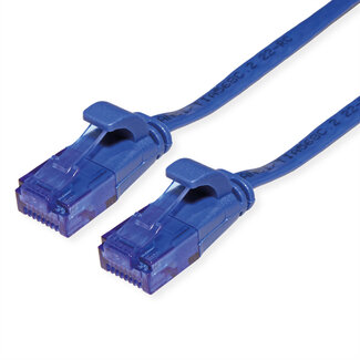 Value VALUE UTP patchkabel, Cat.6A (Class EA), extra plat, blauw, 1,5 m