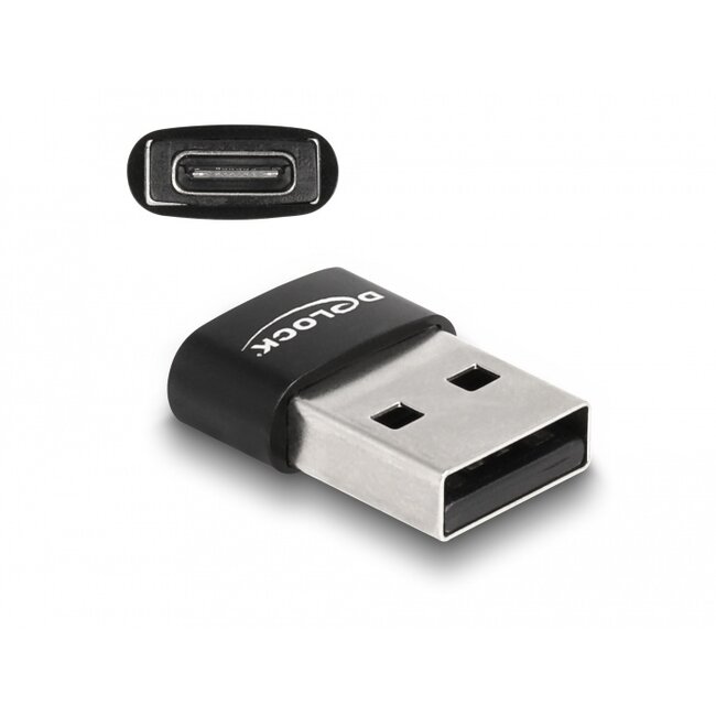 Delock USB 2.0 Adapter USB Type-A male to USB Type-C™ female black