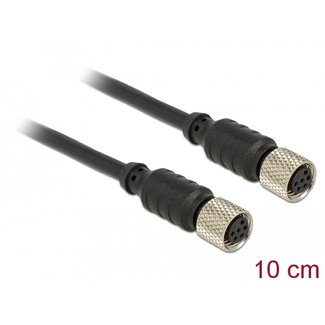 DeLOCK Delock M8 sensor / actuator extension cable 6 Pin Female to 6 Pin Female waterproof 10 cm