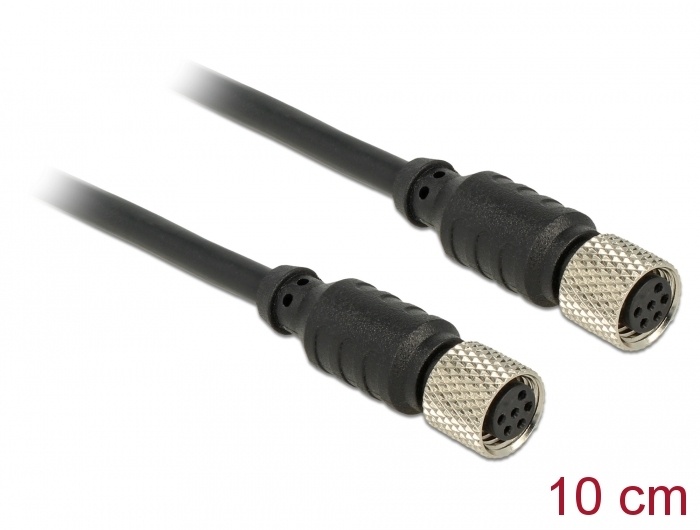 DeLOCK 12689. Lengte snoer: 0,1 m, Aansluiting 1: M8, Aansluiting 2: M8