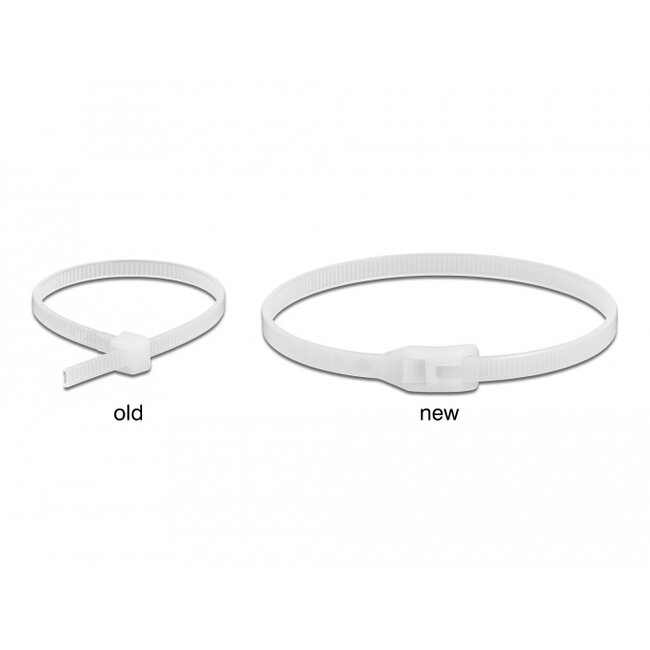 Delock Cable tie with flat head L 205 x W 4.6 mm 100 pieces