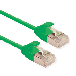 Roline ROLINE F/UTP DataCenter Patchkabel Cat.6A (Class EA), LSOH, extra dun, groen, 1,5 m