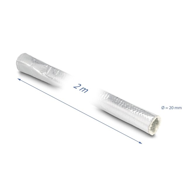 Delock Cable Sleeve made of glass fiber and aluminium 2 m x 20 mm