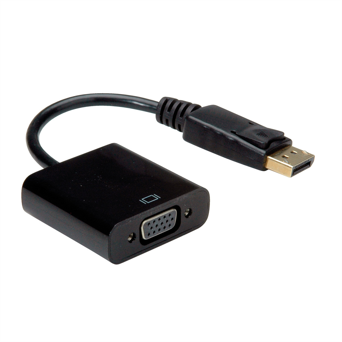 Roline Value 12.99.3136. Snoerlengte: 0,2 m, Aansluiting 1: VGA (D-Sub), Aansluiting 2: DisplayPort. Breedte: 44 mm, Diepte: 44 mm, Hoogte: 14 mm. Aantal per verpakking: 1 stuk(s)