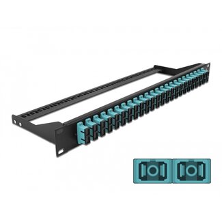 DeLOCK Delock 19″ Fibre Patch Panel 24 port SC Duplex aqua