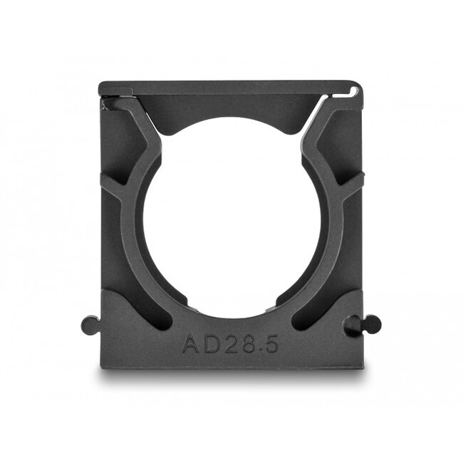 Delock Cable sleeve holder with locking clip 28.5 mm 4 pieces black