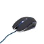 Gaming muis USB, zwart/blauw