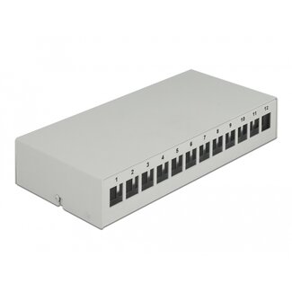 DeLOCK Delock Keystone Patch Panel 12 Port grey