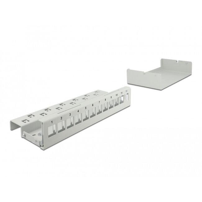 Delock Keystone Patch Panel 12 Port grey