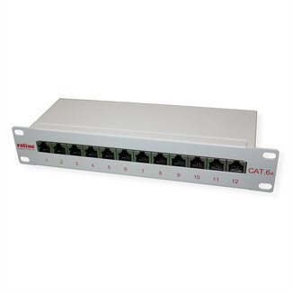 Roline ROLINE 10"-Patchpanel 12 Poorts, Cat.6A (Class EA), afgeschermd