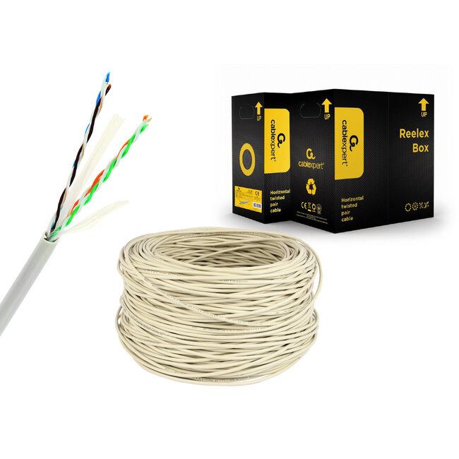 CAT6 UTP kabel (premium CCA) soepel 305 meter