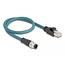 Delock M12 Adapter Cable A-coded 8 pin male to RJ45 male 50 cm