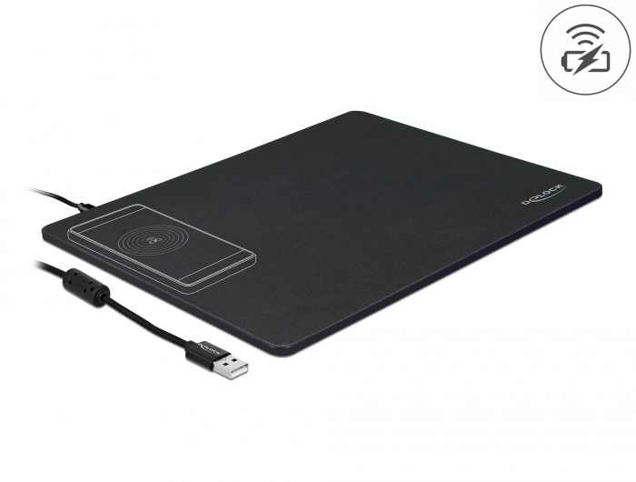 Delock USB Mouse Pad with Wireless Charging function |