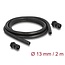 Delock Cable protection sleeve 2 m x 13 mm with 2 x PG9 conduit fitting set black