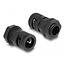 Delock Cable protection sleeve 2 m x 13 mm with 2 x PG9 conduit fitting set black