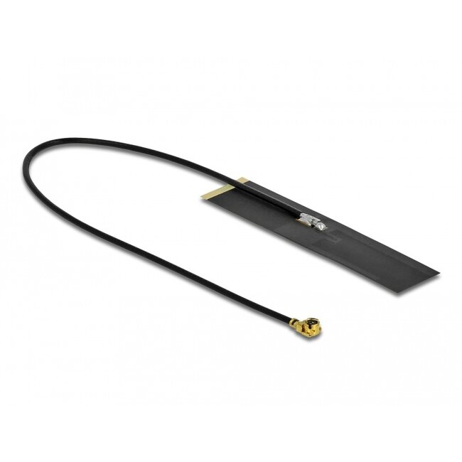 Delock Dualband WLAN ac/ax/a/b/g/n Antenna I-PEX Inc., MHF® I plug 1.7 - 4.7 dBi PIFA FPC omnidirectional