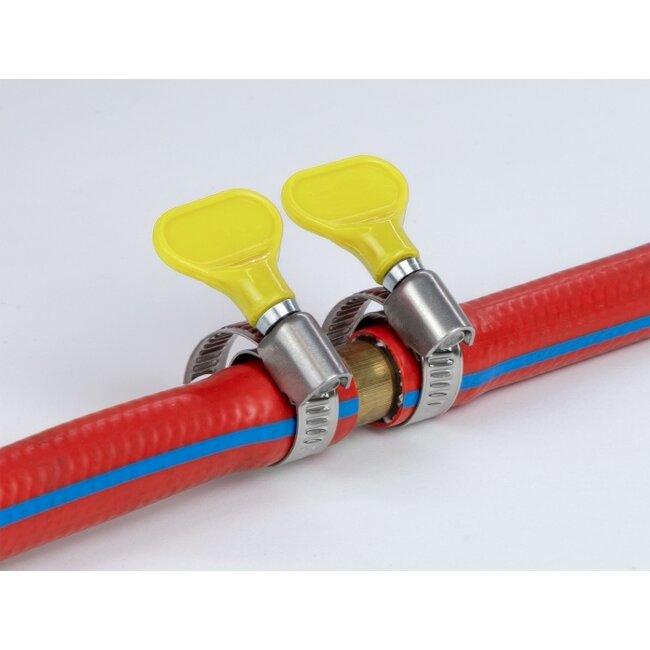 Delock Butterfly Hose Clamp stainless steel 400 SS 32 - 50 mm 5 pieces yellow