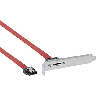 InLine® InLine® eSATA slotplaatje, eSATA socket extern naar interne SATA stekker, 50cm