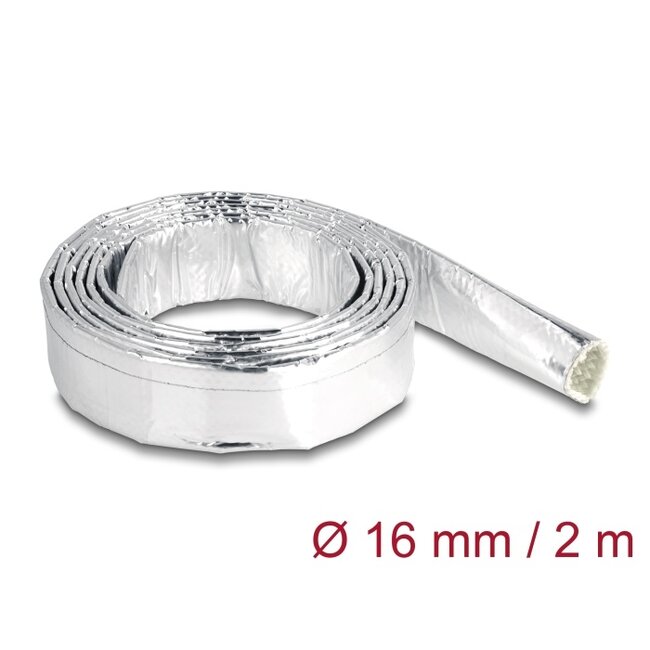 Delock Cable Sleeve made of glass fiber and aluminium 2 m x 16 mm
