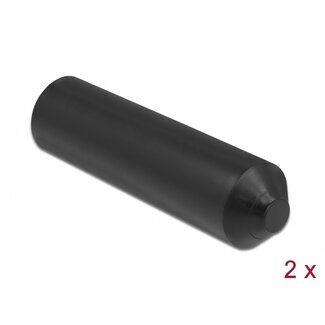 DeLOCK Delock End Caps with inside adhesive 70 x 20 mm 2 pieces black