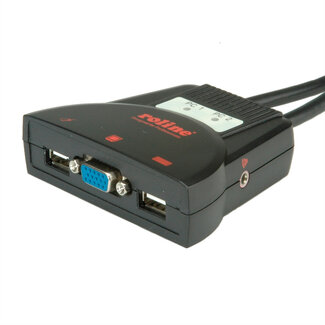 Roline ROLINE KVM Switch 'Star' 2 PCs, VGA, USB, audio