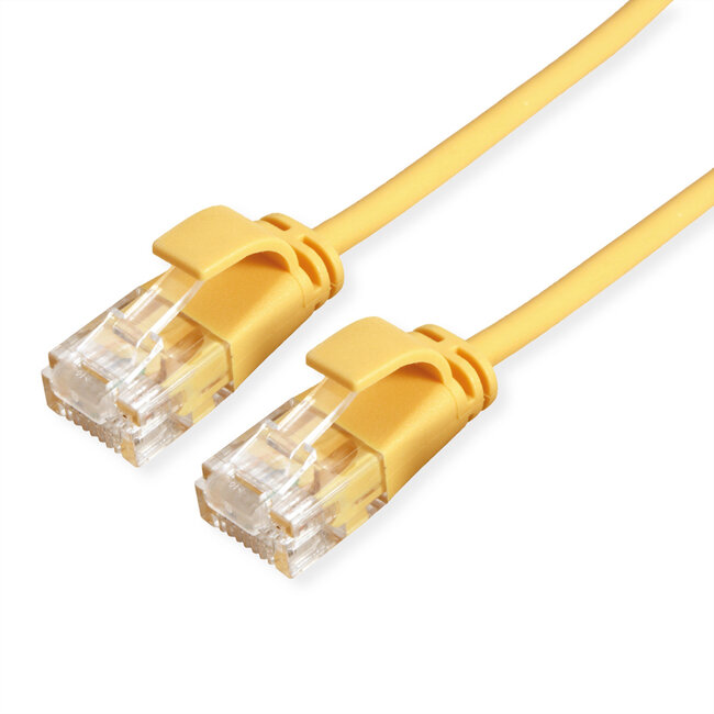 ROLINE UTP Data Center Patchkabel Cat.6A (Class EA), LSOH, extra dun, geel, 5 m