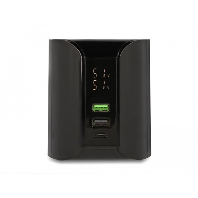 Delock USB and Wireless Charger 1 x USB Type-C™ PD + 2 x USB Type-A with 58 W