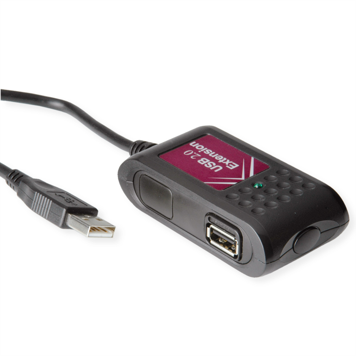 Roline ROLINE USB Extension Cable 2-ports,5m. Snoerlengte: 5 m, Maximale overdrachtssnelheid van gegevens: 480 Mbit/s, Kleur van het product: Zwart