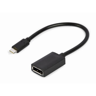 Cablexpert USB-C naar DisplayPort adapter, 4K, 15 cm, zwart