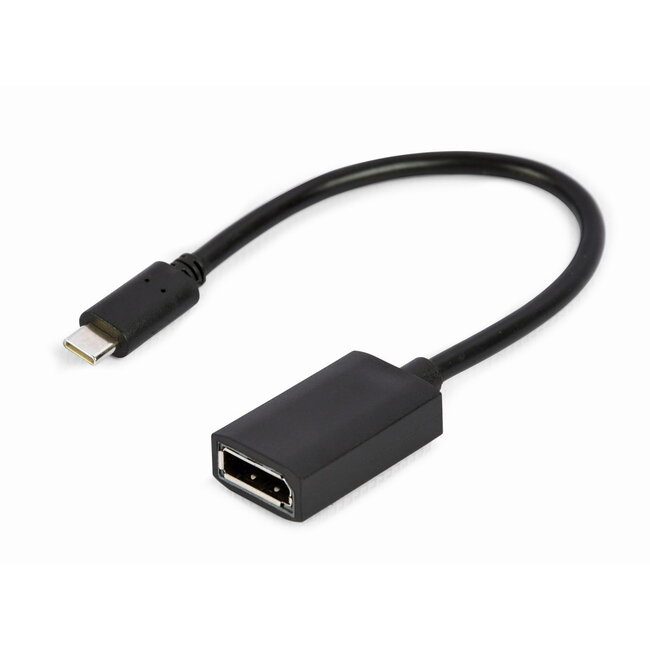 USB-C naar DisplayPort adapter, 4K, 15 cm, zwart