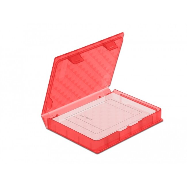 Delock Protection Box for 2.5″ HDD / SSD red